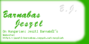 barnabas jesztl business card